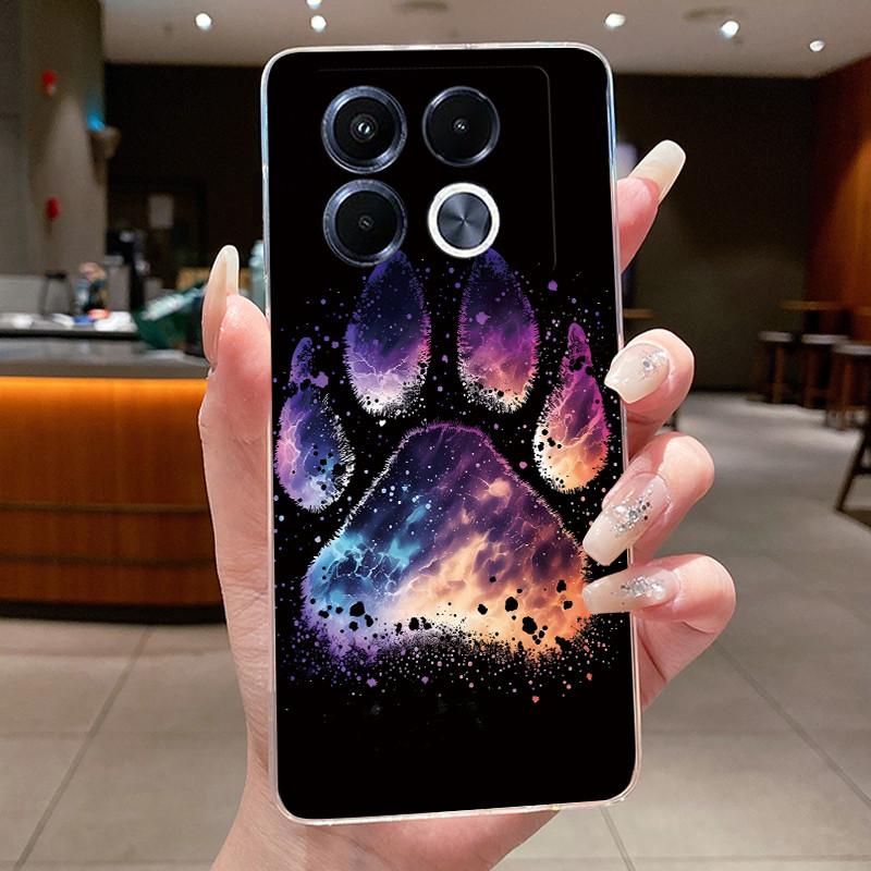 Unique Design Pattern Phone Case For Infinix Note 40 5G/X6851/X6852 Shockproof Soft Casing Soft TPU Transparent Back Cover