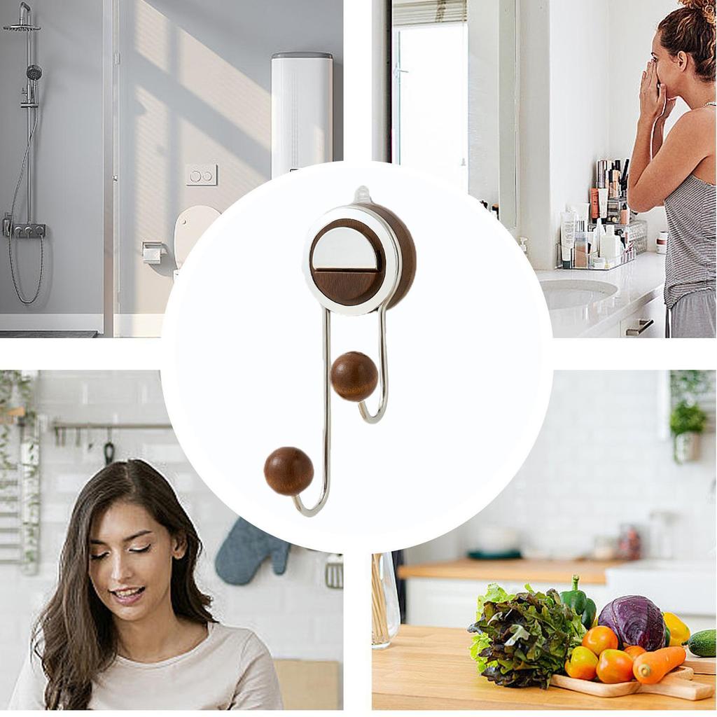 Suction Hooks For Shower Wall Strong Vacuum Organizer No-Drill Suction Cup Hooks For Bathroom Kitchen Living Room Glass Showers
