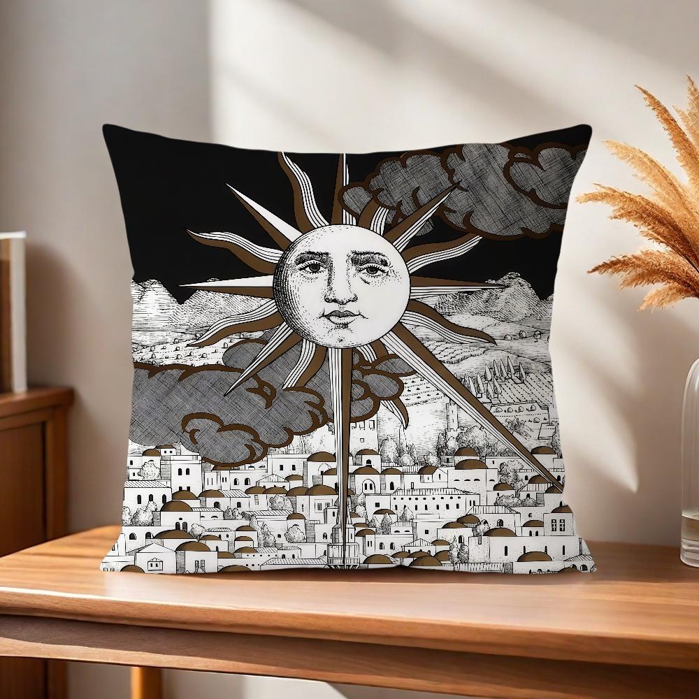Soft Pillow Girl Case for Sofa Living Room Art Face Home Office Decor Protective Covers P-Piero F-Fornasettis Modern