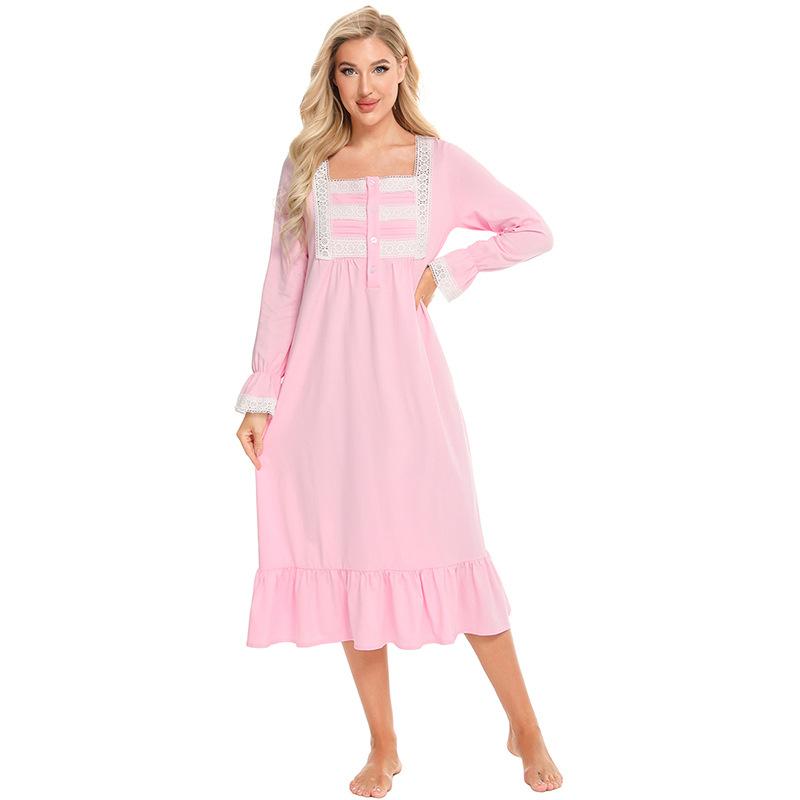 Dames Comfortabele Elegante Jurk met Lange Mouwen Casual Ademend Halloweenfeest Homewear