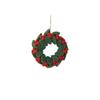 Soft Texture Christmas Wreath Ornament for Tree and Wall Placement with Display Loop for Seasonal Indoor Use Display