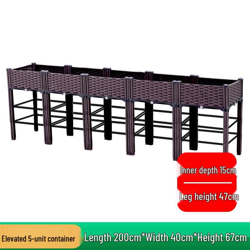 Extra Large Plastic Raised Vegetable & Flower Planter for Balcony/Courtyard