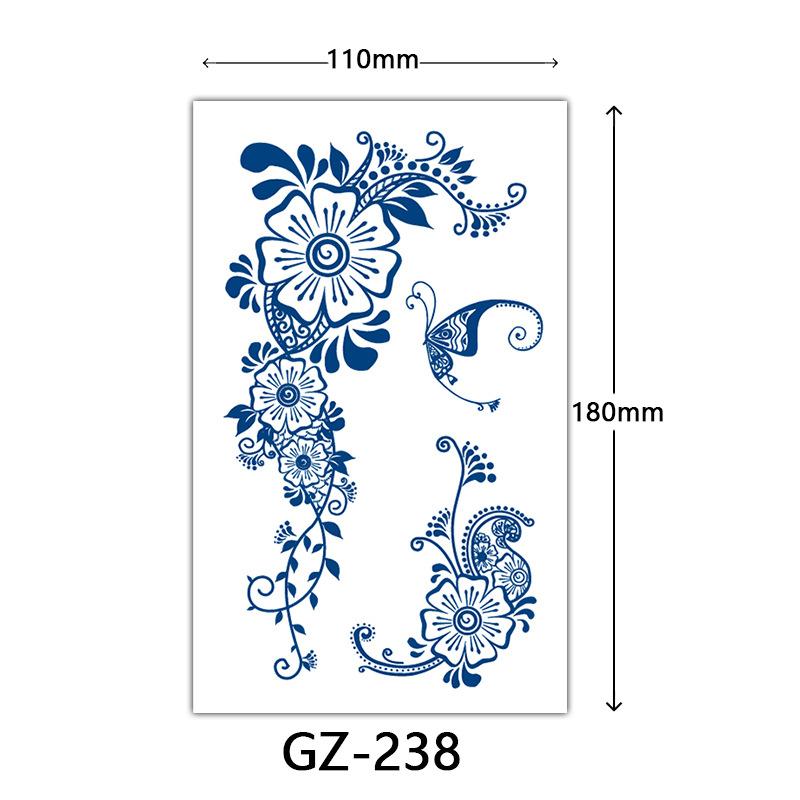 Herbal Semi-Permanent Tattoo Sticker, Semi-Permanent Tattoo Sticker, Anti-Rub, Anti-Sweat Tattoo