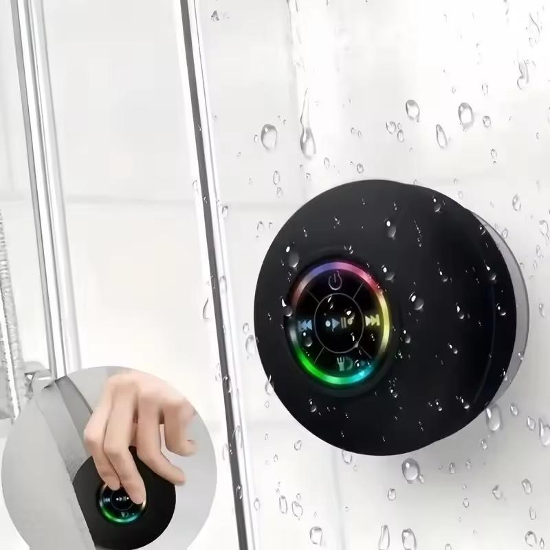 Altoparlante Bluetooth Mini Altoparlante da Doccia Subwoofer Impermeabile Vivavoce con Ventosa Microfono per Bagno Piscina Spiaggia Auto Telefono
