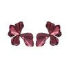Simple Retro Baroque Style Spray Paint Petal Earrings High-end Versatile Party Ball Earrings