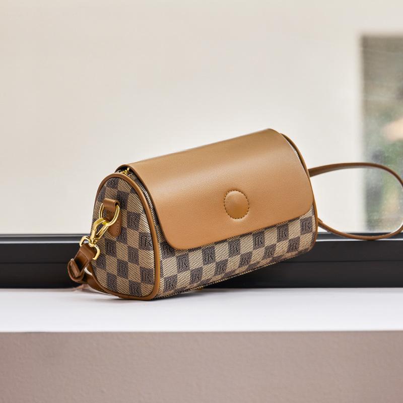 

Mrs. Qiao Bag Women s Crossbody Bag 2025 New Autumn Winter Women s Small Bag High-end Cylinder Bag Vintage Women s Bag Long22.5CM*Wide11.5CM*Hig хаки