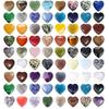 10pcs Natural Quartz Love Heart Gemstones Chakra Healing Crystals Agate Mineral Specimens For Home Bedroom & Office Decor