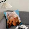 Singer Sabrina Carpenters Cushion Cover Reversible Plush Pillow Cover – For Car, Sofa, Bedroom, Perfect As A Gift.