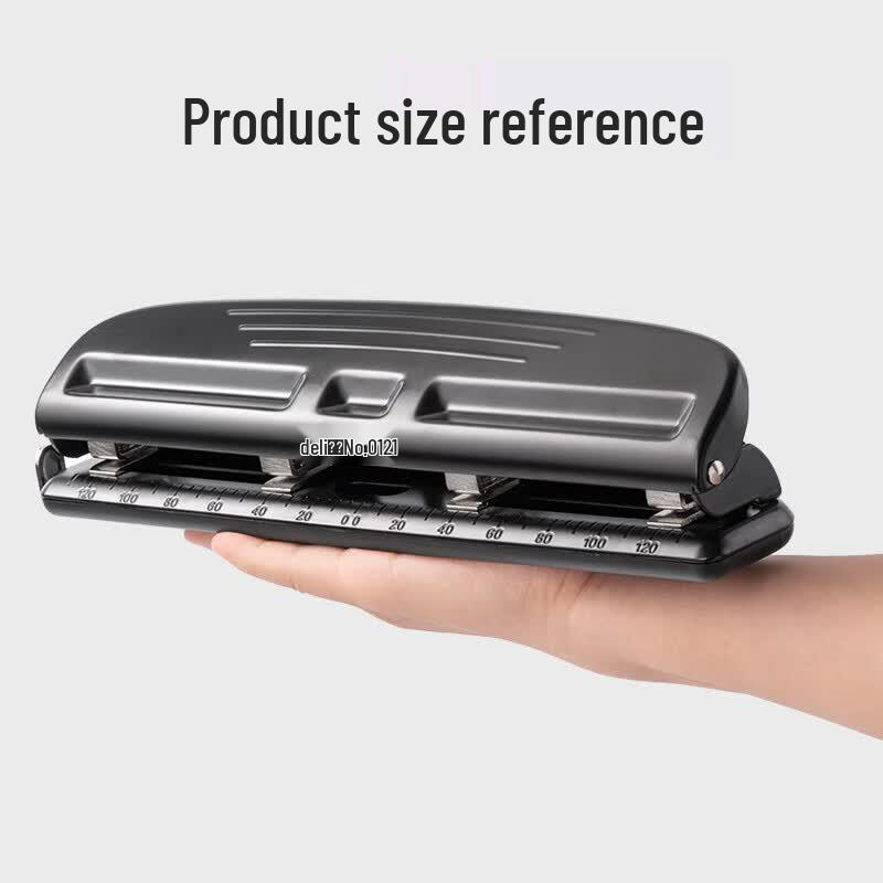 Deli Adjustable 4-Hole Loose-Leaf Punch