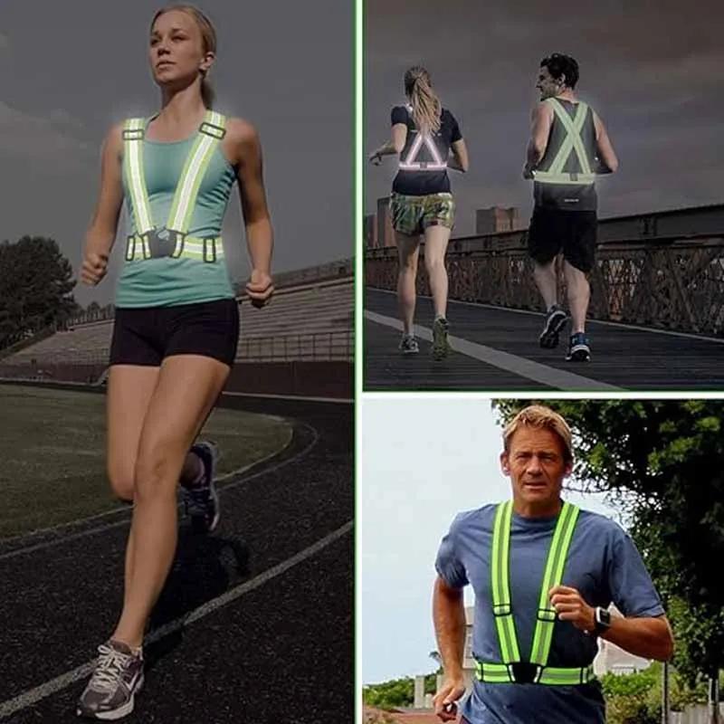 Outdoor Reflective Vest Night Walking Reflective-Cloth Elastic Vest Night Running Cycling Walking Work Vest Outdoor Supplies