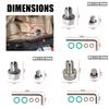 M12.1x1.25/1.5/1.75 M14.1 M16.1 M18.1x 15mm Oil Drain Plug Oversize Piggyback Self Tapping Oil Pan Thread Repair Kit