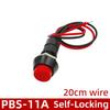 5PCS Self Locking / Reset 12mm Plastic Push Button Switch 2Pins Momentary Latching Switches with 20cm Wire Cable