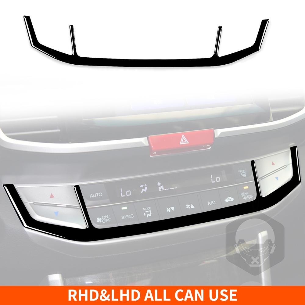 For Honda Accord 2014-2017 Piano Black Stickers Central Radio AC CD Selector Door Panel Car Accessories Interior Decorative