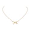Exquistie Pearl Bow Luxury Necklace For Women Elegant Vintage Fashion Jewelry Bowknot Lady High Quality Necklaces Choker Chain