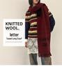 Celebrity-Inspired Women's Autumn & Winter Jacquard Wool Scarf with Tassels