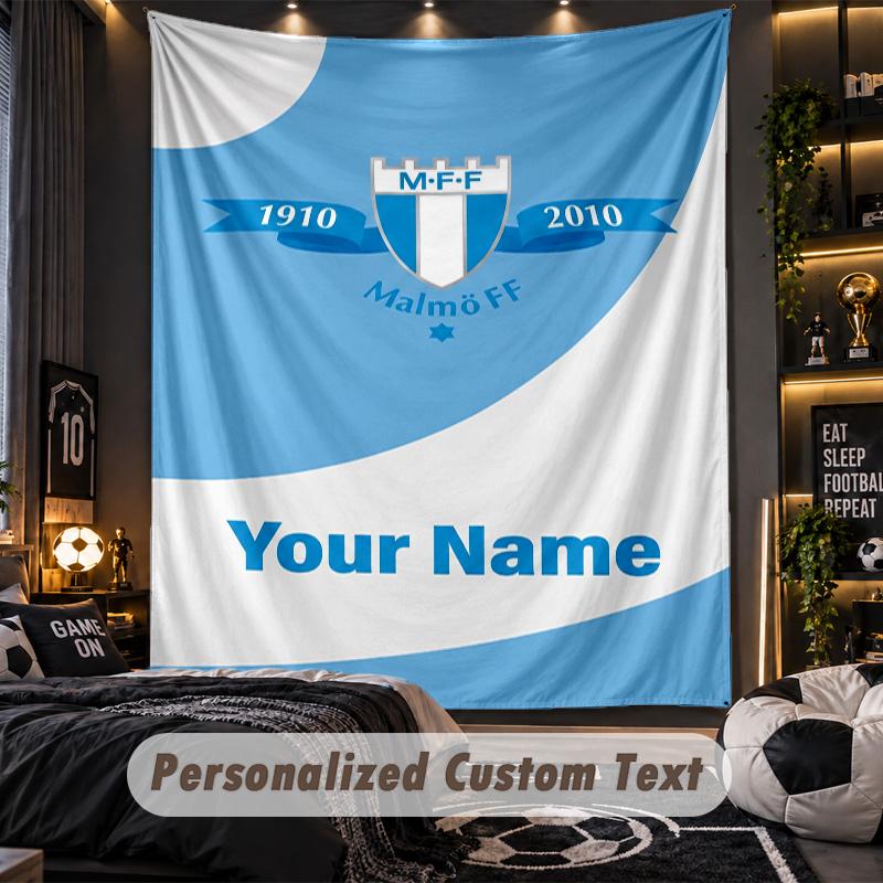 TapestryMalmö FF Custom Name Text Personalized Wall Hanging Tapestry Home Wall Decor