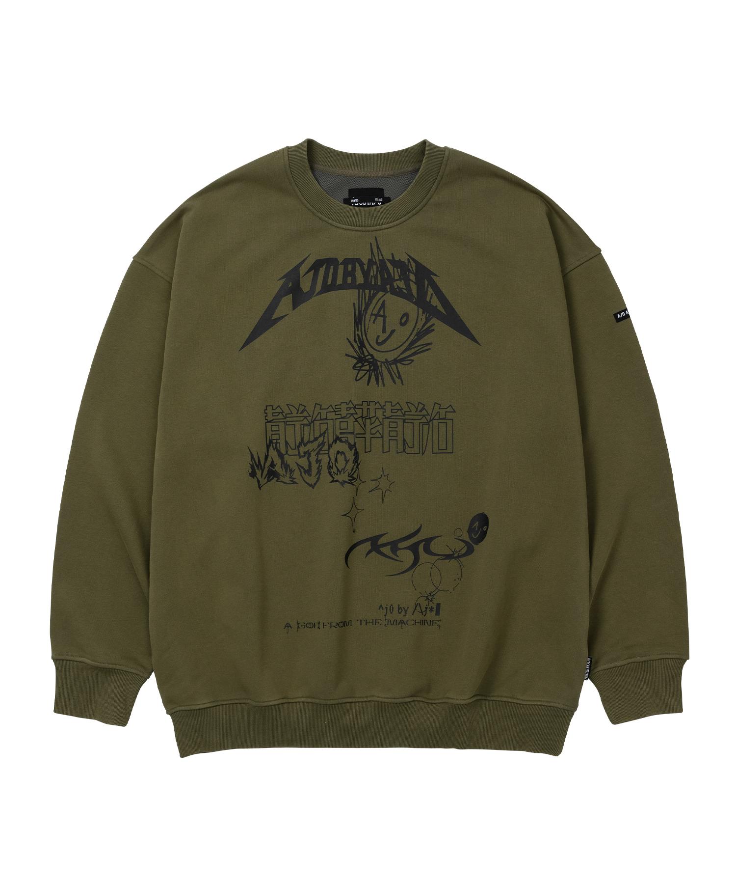 Azo By Azo [Pba] Худи с коллажем Ajolica [Хаки] Reference/Relaxed (L)