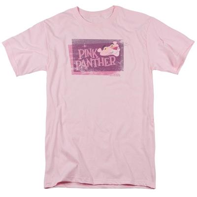 PINK PANTHER DISTRESSED Lizenziertes Grafik-T-Shirt für Erwachsene Herren SM-3XL