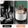 360 Rotating Makeup Brush Holder & Organizer Countertop Storage For Cosmetics & Skincare 8 Colors