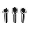 15/30/90 Degree Stainless Steel Flush Mount Fishing Rod Holders with PVC Cap Inner Tube Gasket Mirror Polished Boat Accessories
