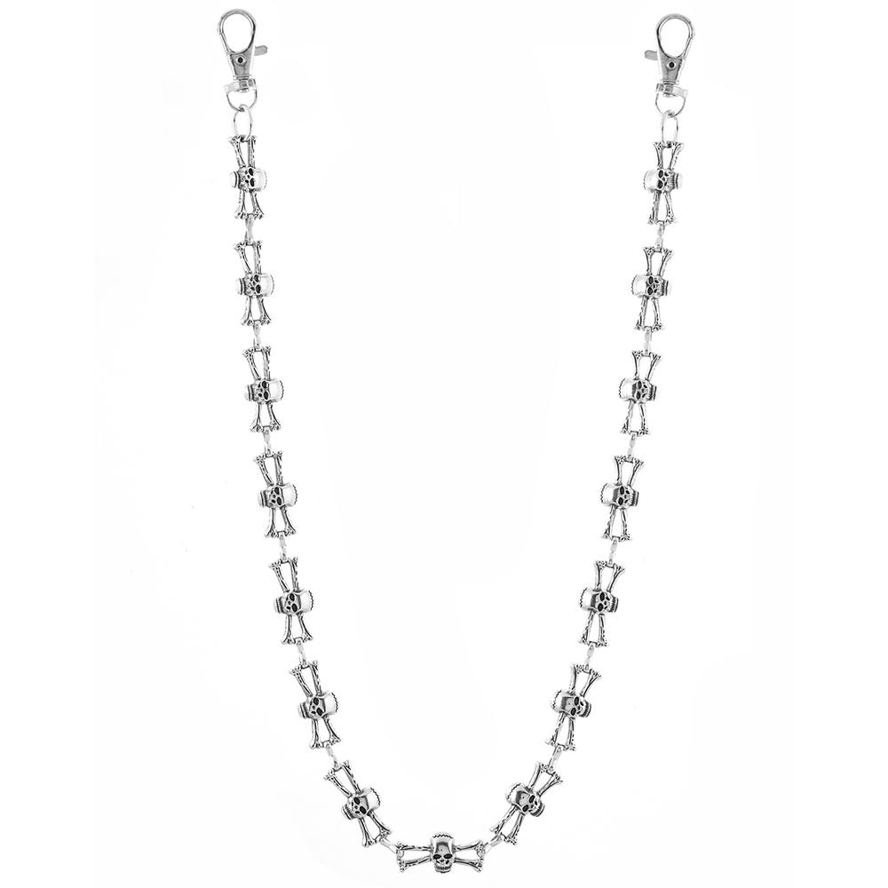 New Punk Hip-hop Style Metal Skull Denim Trousers Chain Hot-Selling Fashion Body Chain Daily Wear Jewelry
