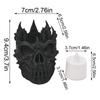Skull Candle Holder Halloween Decorations Spooky Tealight Cup Gothic Decor Resin Candlestick Crafts for Party Halloween