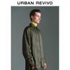 UR 2025 Spring Men's Oversized Asymmetric Printed Shirt