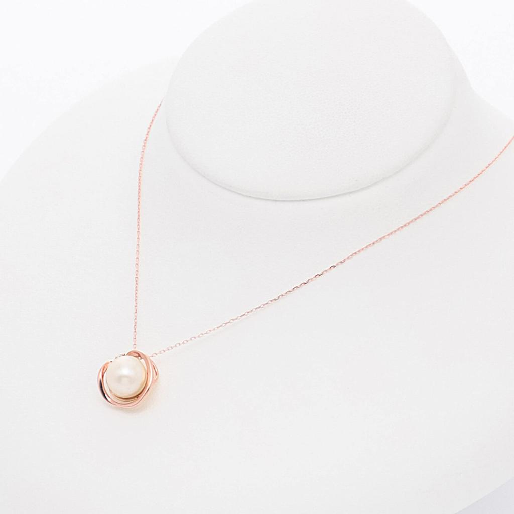 Estelle Official Women's Necklace, 10K Pink Gold with June Birthstone Akoya Pearl, 0452-6388-0019-0000