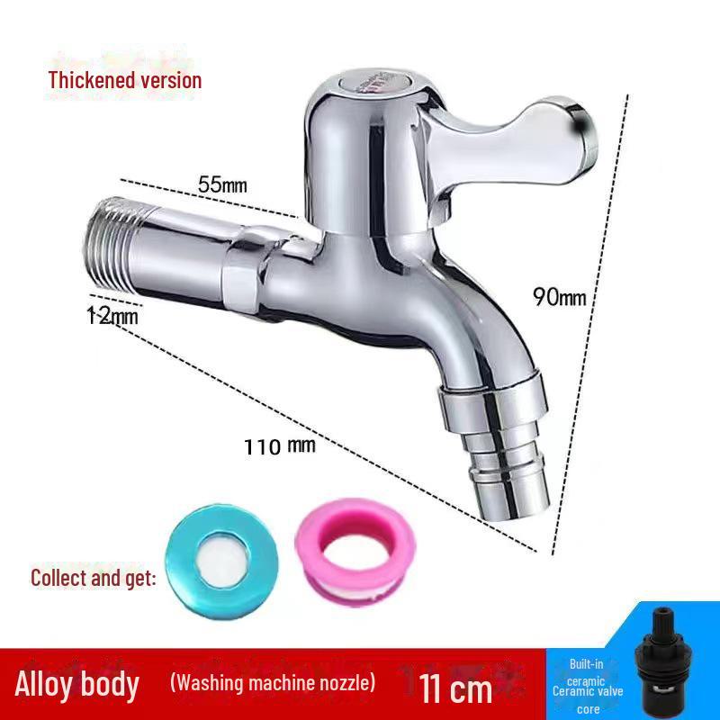 Waschmaschinen-Wasserhahn mit zwei Ausgängen und erweiterter Konstruktion für Wischbecken