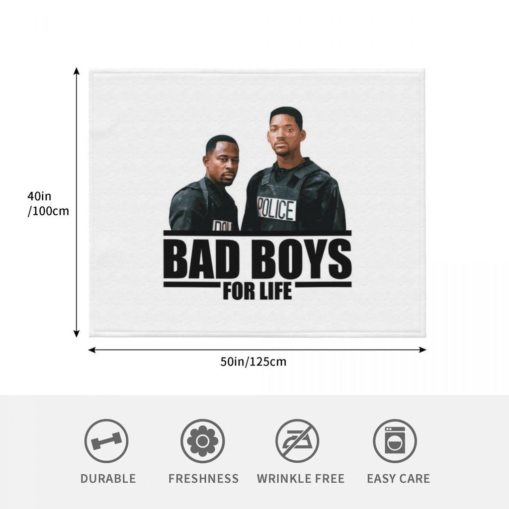 Inspired by Bad Boys for Life Throw Blanket All Season Soft Lightweight Blanket for Home