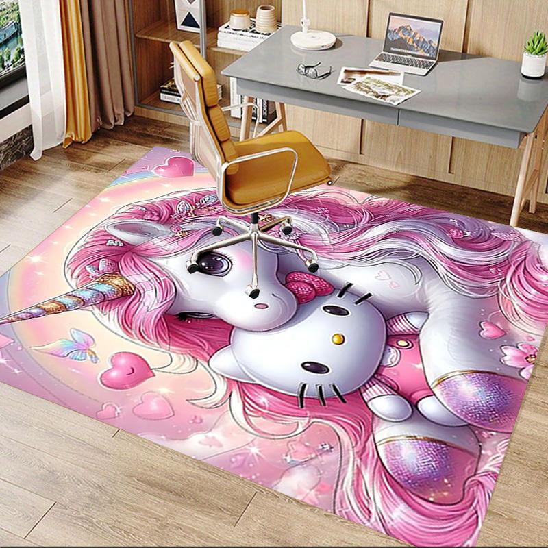 1pc Unicorn Hello Kitty Carpet Office Rug Outdoor Mat Home Decor Area Carpet Festival Gift Office desk chair carpet