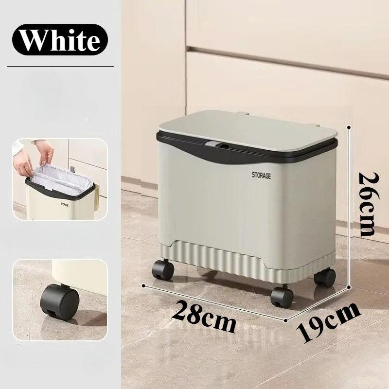 Kitchen Trash Cans Multi Functional Large Capacity Trash Bins Litter Bins Recycling Kitchen Food Waste Disposal with Wheels