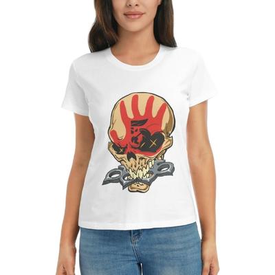 Agrination Women's T-Shirts Five Finger Death Punch T Shirt Summer Casual Short Crew Short Sleeve Tops Tee