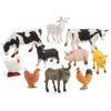 Realistic Farm Animal Figures Pvc Material With Chicken Duck Cow For Kids Educational Toy