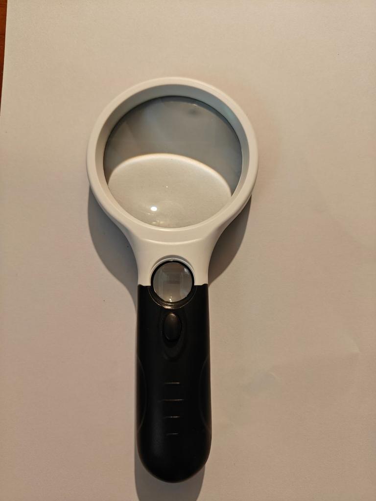 1 Stück Leselupe Schmucklupe Weiße Lupe Handheld 45X Vergrößerer mit 3 LED-Lichtern