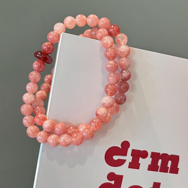 

Агатовый бисерный двухслойный браслет простой темперамент высококлассный браслет модные универсальные легкая роскошь нишевая бижутерия женская