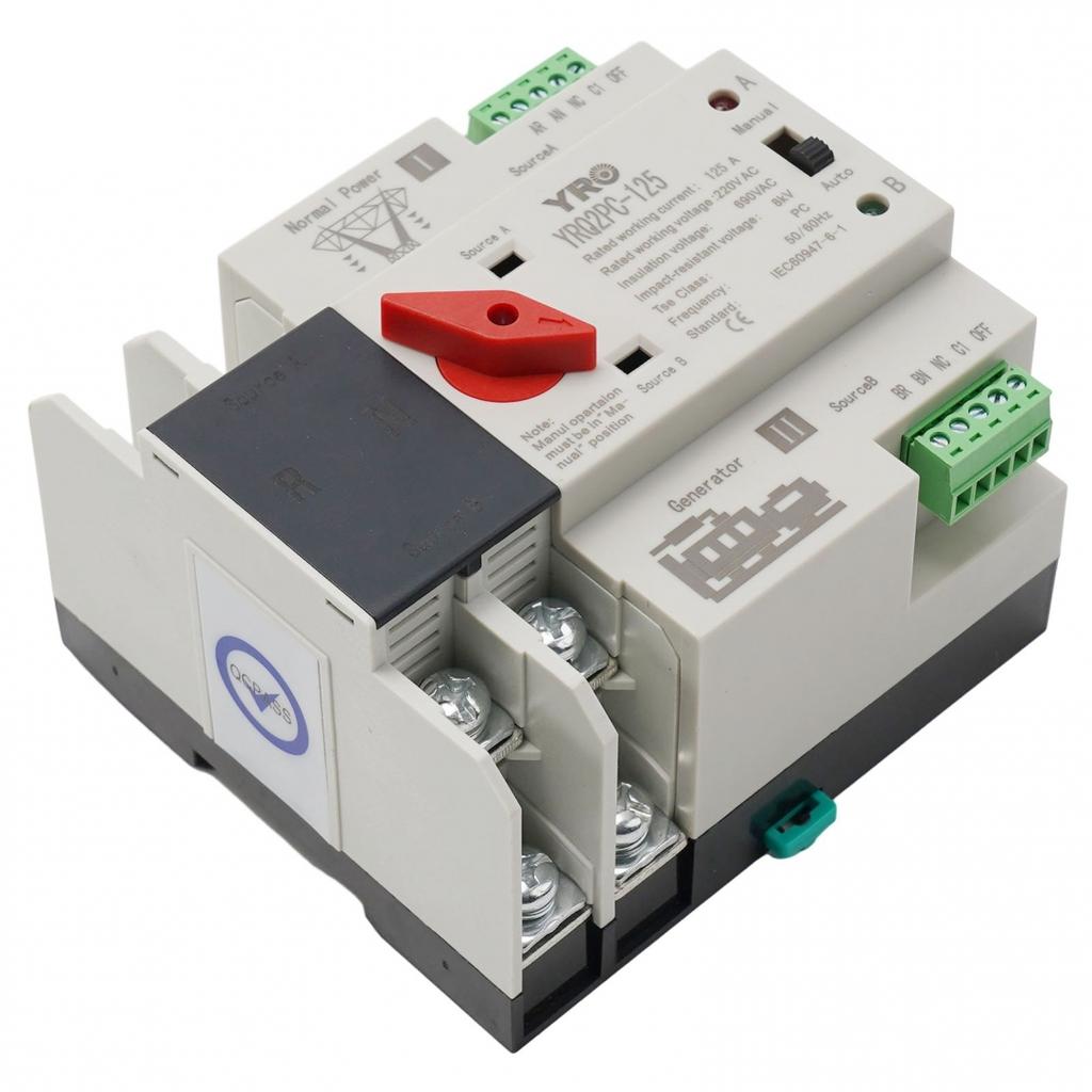 Přepínač Dual Power Transfer Switch 125A 2P 50/60Hz