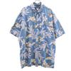 Reyn Spooner 90s Old Floral Reverse Print Short Sleeve Button Down Aloha Shirt Men's Used