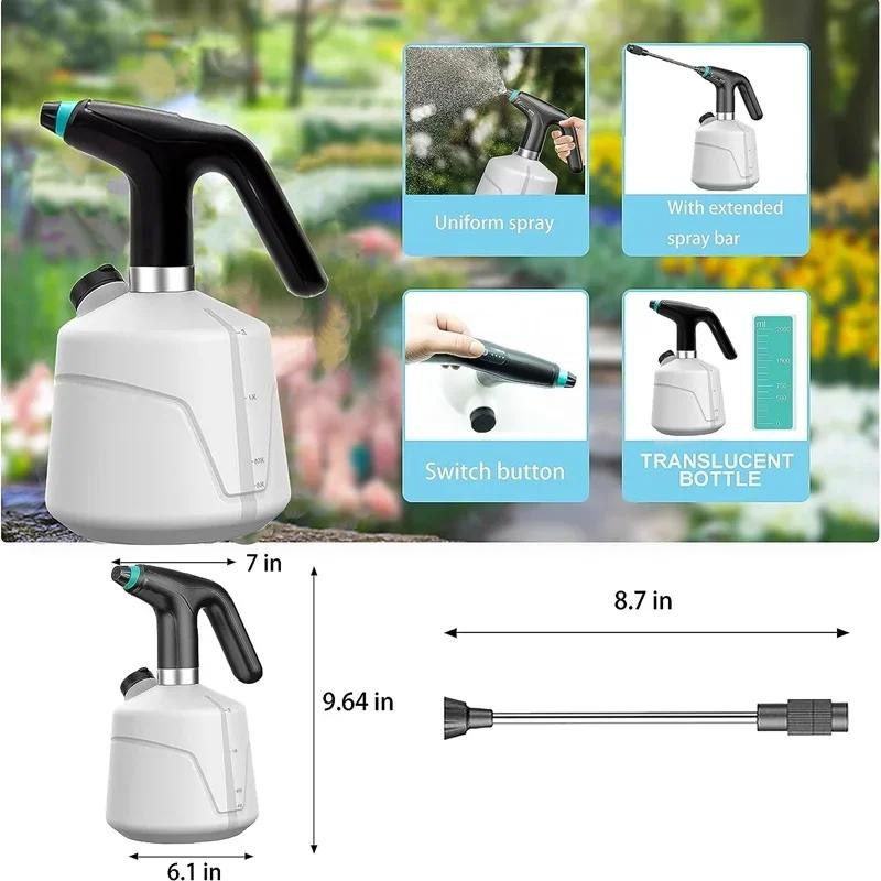 HOMEFISH 2L Electric Watering Can Automatic Garden Irrigation Tool for Household Agricultural Spray Disinfection