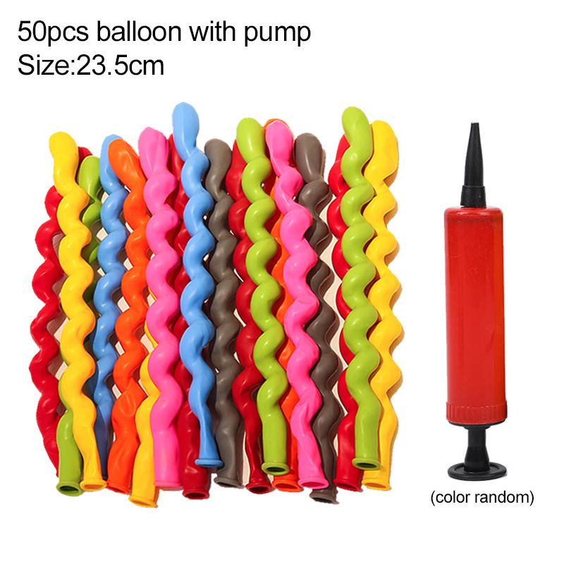 50~200pcs Spiral Balloons Twist Spiraal Latex Balloon Inflatable Toy Unique Wedding Happy Birthday Holiday DIY Decorations TMZ