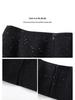 Luxe Black Sequin Midi Skirt - 2026 Spring Collection: Elegant, Slimming, Versatile, Hip-Hugging Straight Cut for Women
