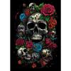 Skull and Rose Poster Abstract Horrible Full Skulls Canvas Painting Magic Wall Art for Living Room Home Decor Mural