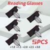 5PCS Portable Folding Reading Glasses with Storage Bag Anti-Blue Light Anti-Radiation Glasses Presbyopic Glasses for Women Me