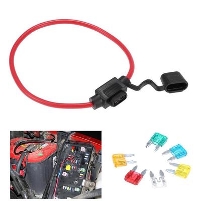Car Automotive In-Line Mini Blade Fuse Holder 12V 30A with 6 Fuses
