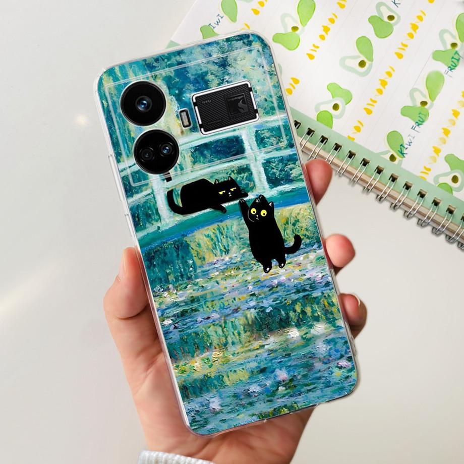 For Realme GT5 240w / GT3 / GT Neo 3 / GT Neo 5 Case Cute Cartoon Luxury Soft Silicon Transparent  Phone Case Back Cover Capas