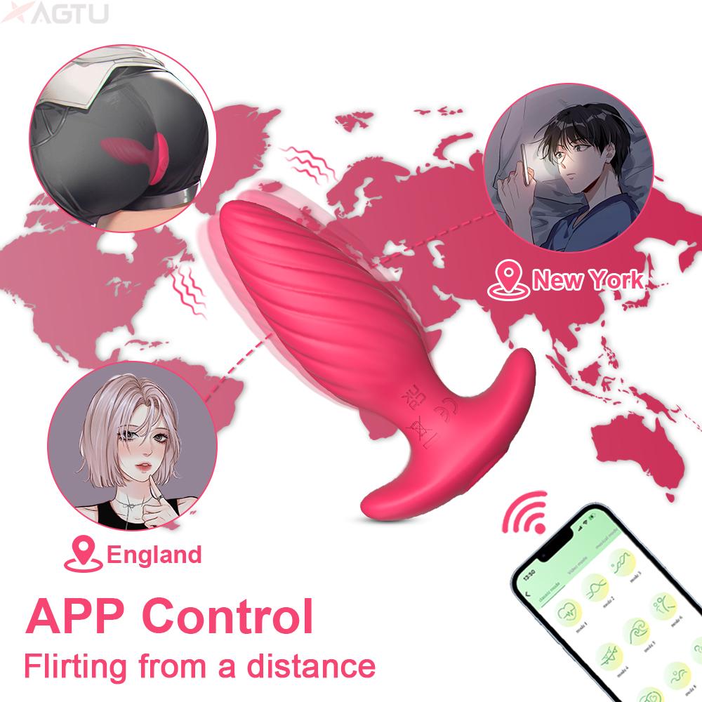 APP Control Anal Plug Vibrator for Women Butt Plug Male Prostate Massager Masturbator Adult Goods Sex Toys for Men