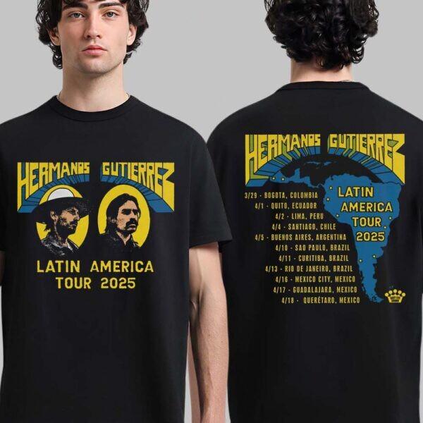 Hermanos Gutierrez Latin America Tour 2026 Merch With Tour Dates 2 Sided T-shirt S