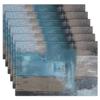 Farmhouse Placemats Set of 4, 12x18 Inch Modern Grey White and Yellow Art Painting Table Mats for Outdoor Home Party Kitchen Dining Decoration