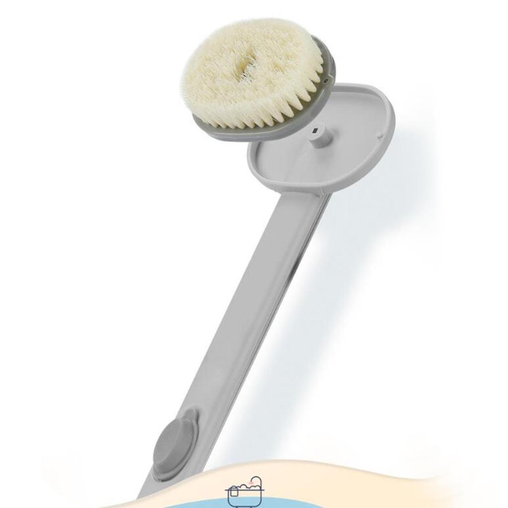 Long Handle Body Brush with Shower Gel Container for Men and Women Elderly