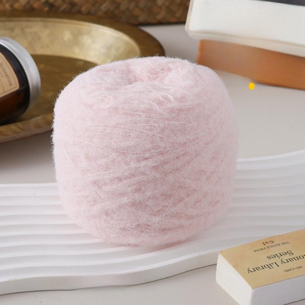 100g Neues flauschiges Mohairgarn Einfarbig Weiches Baumwollgarnknäuel Warm Mitteldick Strickschalgarn Strickpullover